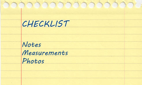 Remember paper? Notebook paper? You don't have to use that, but it is cute when you do. A picture of a checklist